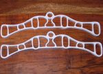 A Pair of Victorian Clothes Airer Rack Ends White Cast Iron